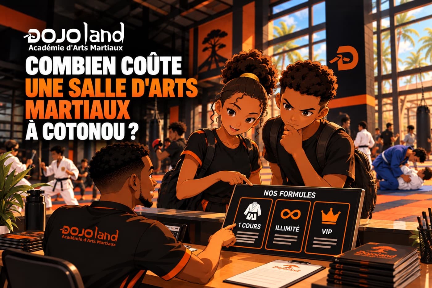 Combien coûte une salle d'arts martiaux à Cotonou ?