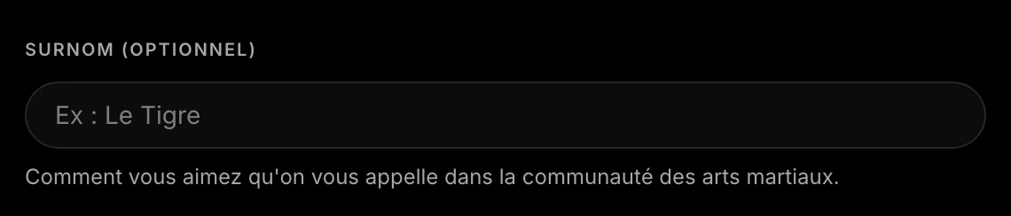 Capture d'écran du formulaire DojoCert
