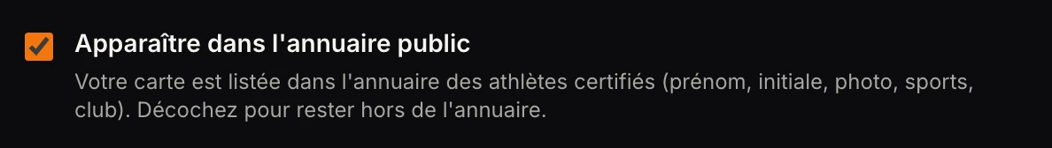 Capture d'écran du formulaire DojoCert